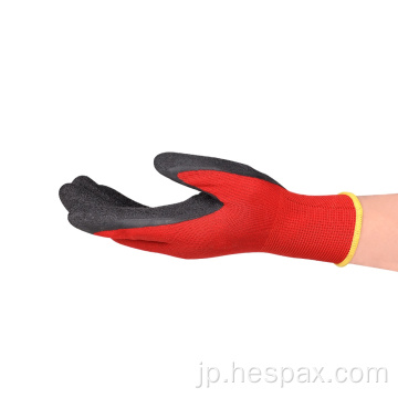 Hespax耐久性のあるラテックス労働手袋産業建設